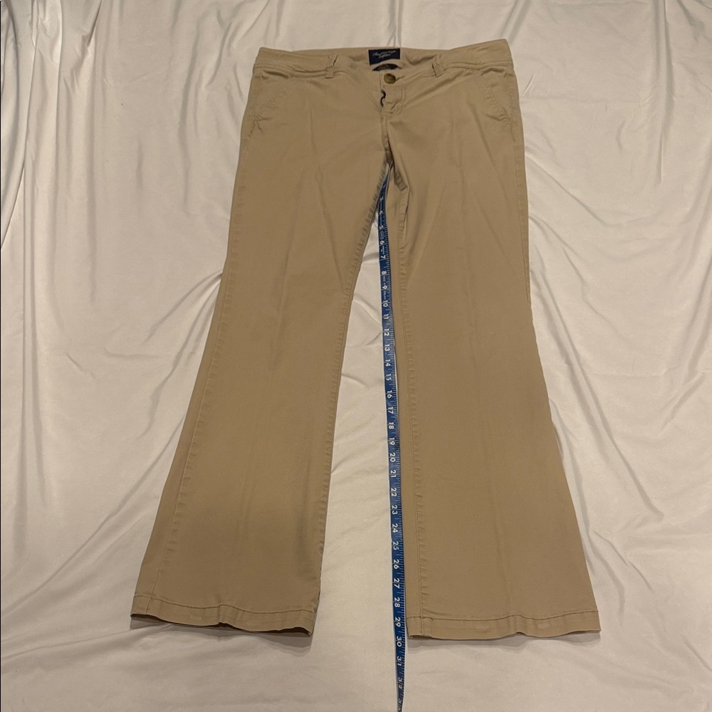 American Eagle Outfitters Tan Flare Jeans size 10